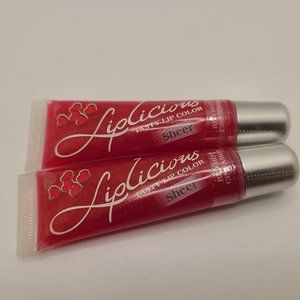 TWO NEW HTF Bath & Body Works Liplicious RED HOT CINNAMON sheer lip color gloss